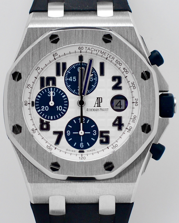 2014 Audemars Piguet Royal Oak Offshore Chronograph "Navy" 42MM White Dial Rubber Strap (26170ST.OO.D305CR.01)