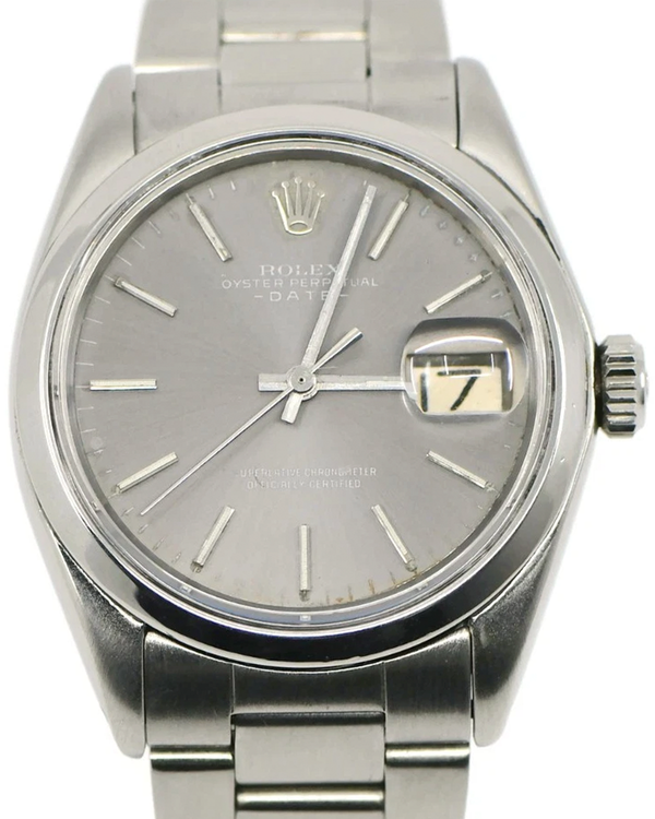 1972 Rolex Oyster Perpetual Date 34MM Grey Dial Aftermarket Oyster Bracelet (1500)