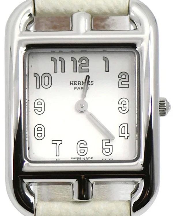Hermès Cape Cod 23MM Quartz White Dial Leather Strap (CC1.210)