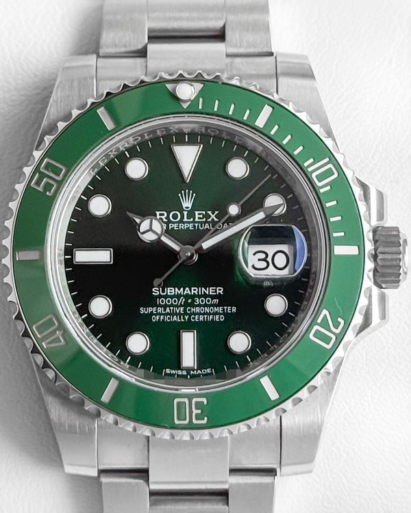 2018 Rolex Submariner Date “Hulk” 40MM Green Dial Oyster Bracelet (116610LV)