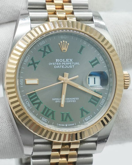 2019 Rolex Datejust "Wimbledon" 41MM Slate Dial Two-Tone Jubilee Bracelet (126331)