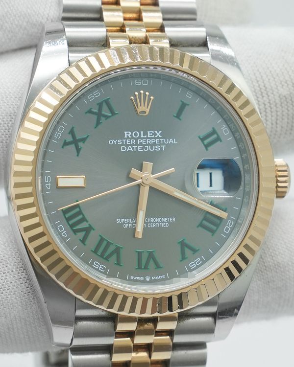 2019 Rolex Datejust "Wimbledon" 41MM Slate Dial Two-Tone Jubilee Bracelet (126331)