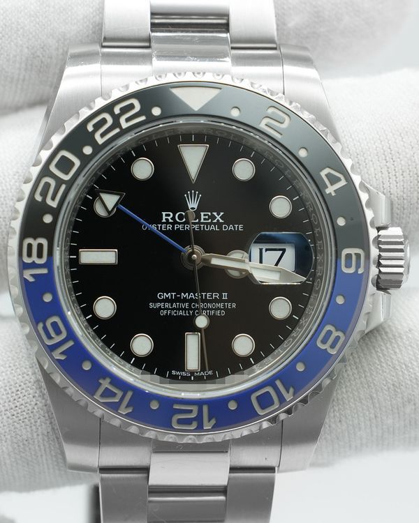 2018 Rolex GMT-Master II "Batman" 40MM Black Dial Oyster Bracelet (116710BLNR)