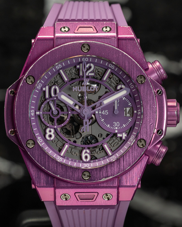 2022 Hublot Big Bang Unico "Summer Purple" L.E. 42MM Skeleton Dial Rubber Strap (441.UL.5820.NR)
