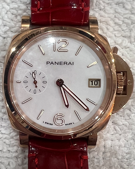 2023 Panerai Luminor Due Goldtech Madreperla 38MM Mother of Pearl Dial Leather Strap (PAM01280)