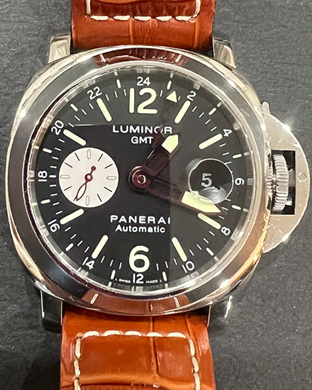 Panerai Luminor GMT 44MM Black Dial Leather Strap (PAM00088)