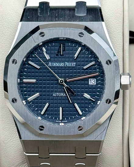 2008 Audemars Piguet Royal Oak 39MM Blue Dial Steel Bracelet (15300ST)