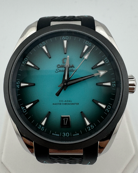 2025 Omega Seamaster Aqua Terra 150M 41MM Turquoise Dial Rubber Strap (220.32.41.21.03.001)