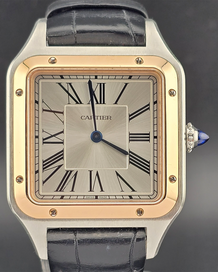 2023 Cartier Santos Dumont Quartz 33.5MM Silver Dial Leather Strap (W2SA0011)