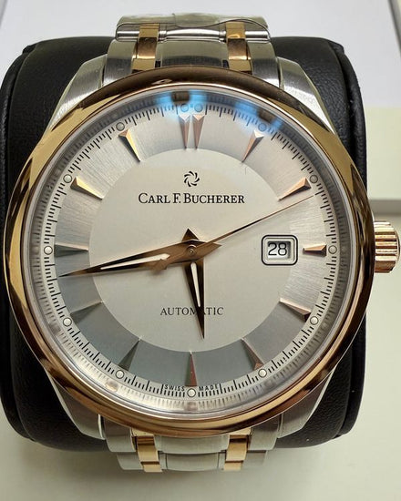 2023 Carl F. Bucherer Manero AutoDate 42MM Silver Dial Two-Tone Bracelet (00.10915.07.13.21)