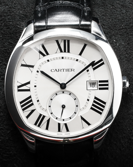 No Reserve - 2018 Cartier Drive De Cartier 40MM Silver Dial Leather Strap (WSNM0004)