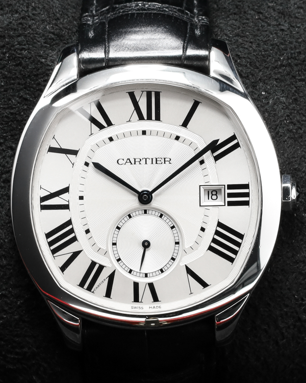 No Reserve - 2018 Cartier Drive De Cartier 40MM Silver Dial Leather Strap (WSNM0004)