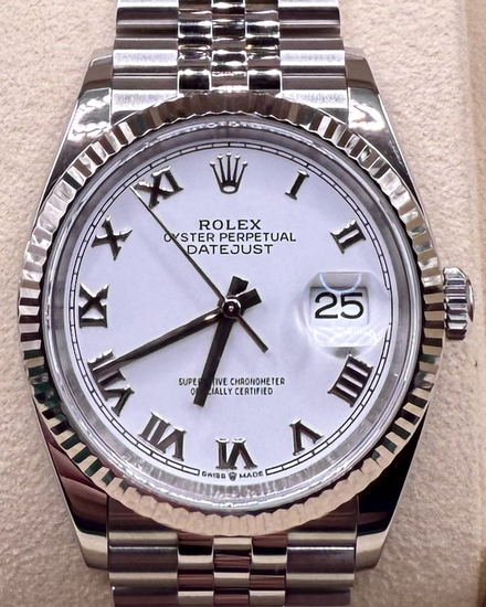 2024 Rolex Datejust 36MM White Dial Jubilee Bracelet (126234)