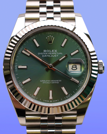 2025 Rolex Datejust 41MM Green Dial Jubilee Bracelet (126334)