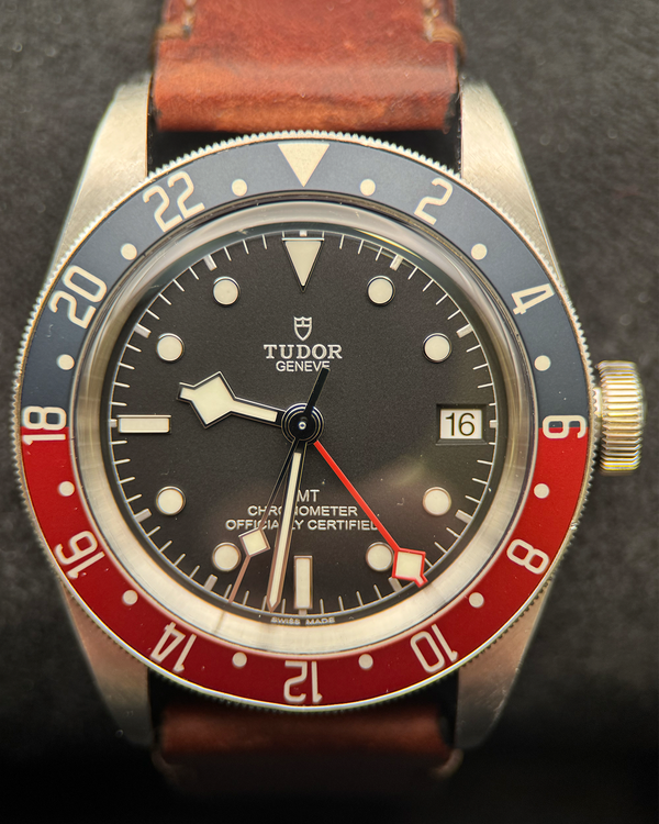 2022 Tudor Black Bay GMT "Pepsi" 41MM Black Dial Leather Strap (79830RB)