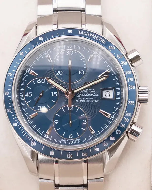 Omega Speedmaster Date 40MM Blue Dial Steel Bracelet (3212.80.00)