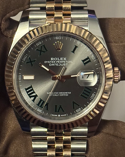 2024 Rolex Datejust "Wimbledon" 41MM Slate Dial Two-Tone Jubilee Bracelet (126331)