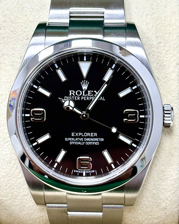 2015 Rolex Explorer 39MM Black Dial Oyster Bracelet (214270)
