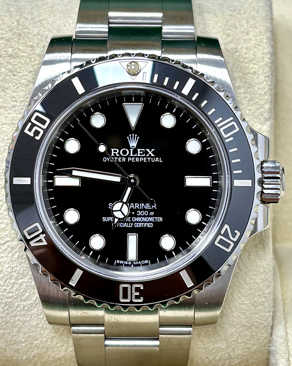 2015 Rolex Submariner No-Date 40MM Black Dial Oyster Bracelet (114060)