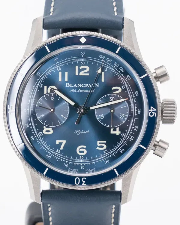 Blancpain Air Command 42.5MM Blue Dial Leather Strap (AC02-12B40-63B)