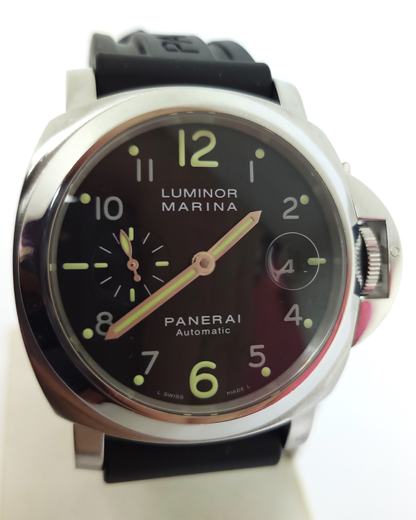Panerai Luminor Marina 44MM Black Dial Rubber Strap (PAM00164)