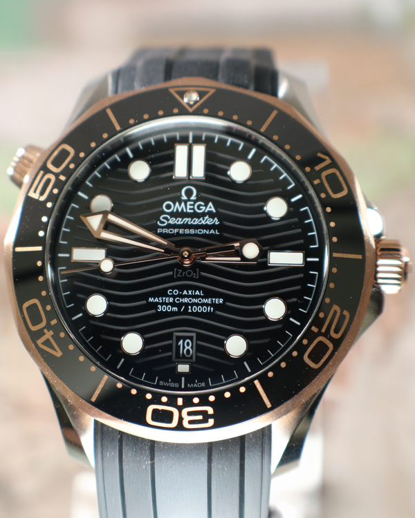 2025 Omega Seamaster Diver 300M 42MM Black Dial Textile Strap (210.22.42.20.01.002)