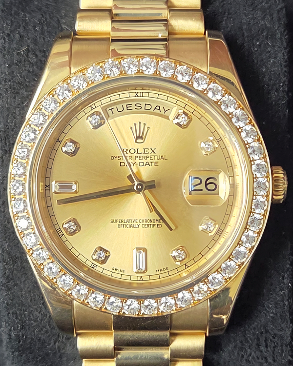 2015 Rolex Day-Date 41MM Champagne Dial Yellow Gold President Bracelet (218348)