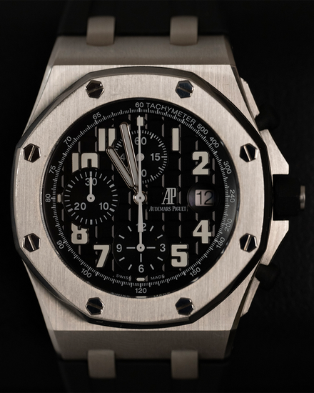 Audemars Piguet Royal Oak Offshore Chronograph 42MM Black Dial Rubber Strap (26170ST)