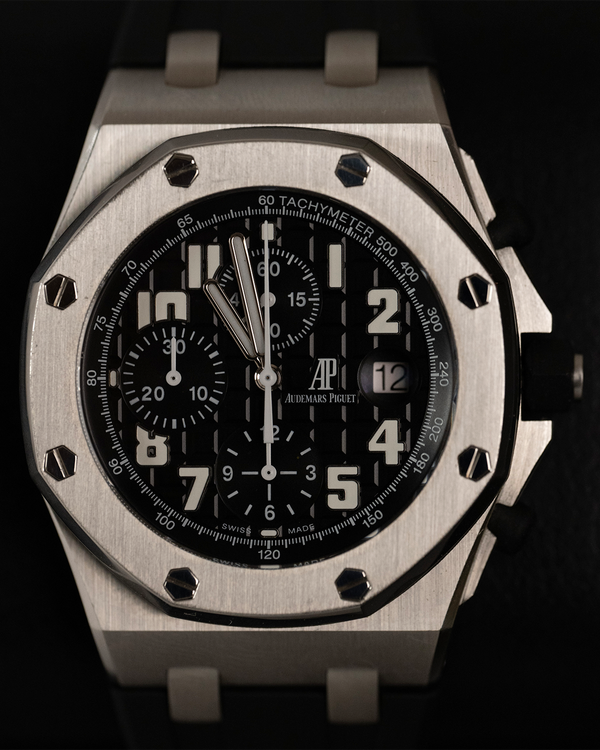 Audemars Piguet Royal Oak Offshore Chronograph 42MM Black Dial Rubber Strap (26170ST)
