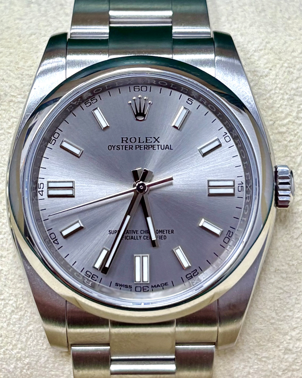 2018 Rolex Oyster Perpetual 36MM Grey Dial Oyster Bracelet (116000)