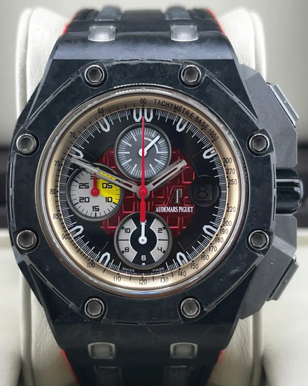 2010 Audemars Piguet Royal Oak Offshore "Grand Prix" L.E. 44MM Black/Red Dial Leather Strap (26290IO.OO.A001VE.01)