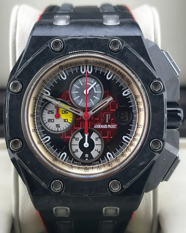 2010 Audemars Piguet Royal Oak Offshore "Grand Prix" L.E. 44MM Black/Red Dial Leather Strap (26290IO.OO.A001VE.01)