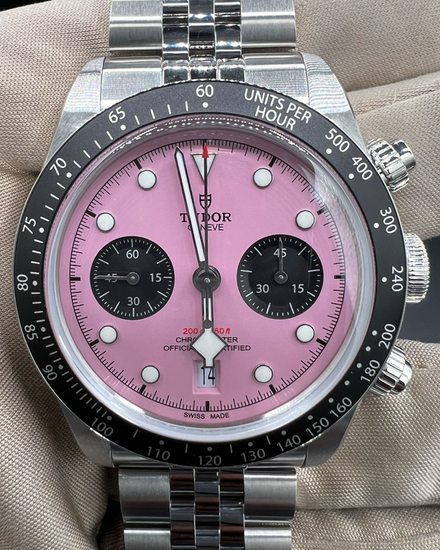 2025 Tudor Black Bay Chrono "Flamingo" 41MM Pink Dial Steel Bracelet (79360N)