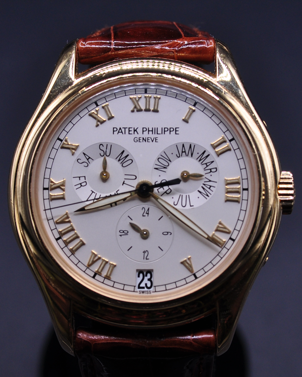 1997 Patek Philippe Annual Calendar 37MM Cream Dial Leather Strap (5035J)