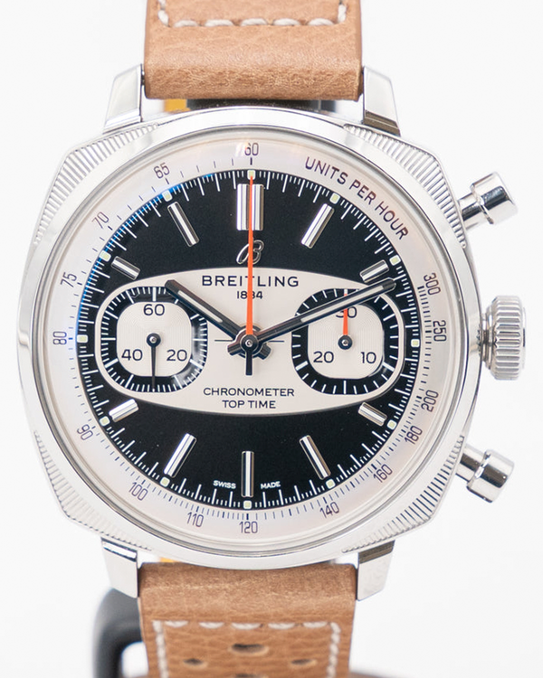 Breitling Top Time B01 Racing 38MM Blue Dial Leather Strap (AB01771A1B1X1)