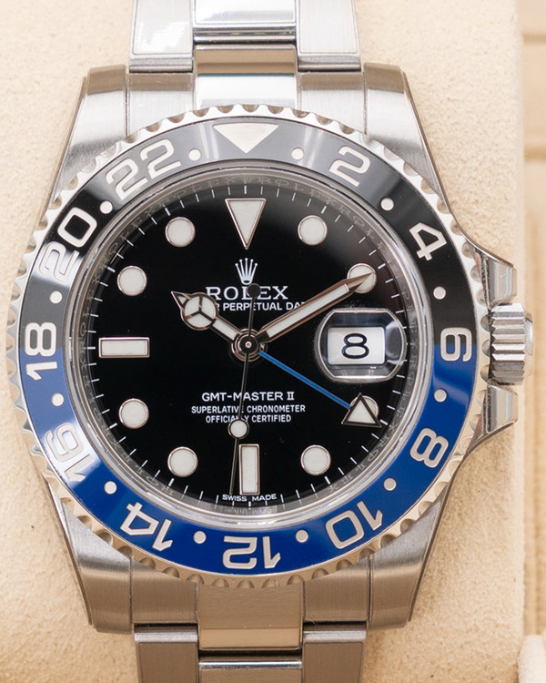 2015 Rolex GMT-Master II "Batman" 40MM Black Dial Oyster Bracelet (116710BLNR)