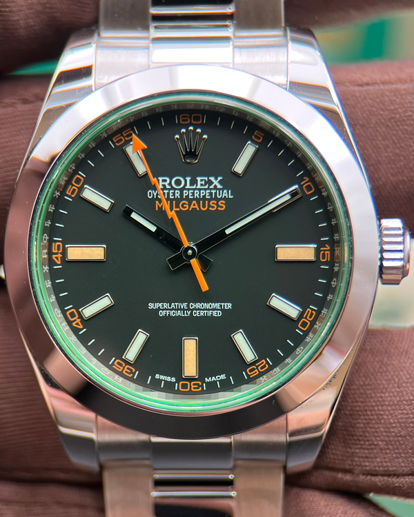 (WORKING)2019 Rolex Milgauss 40MM Black Dial Oyster Bracelet (116400GV)