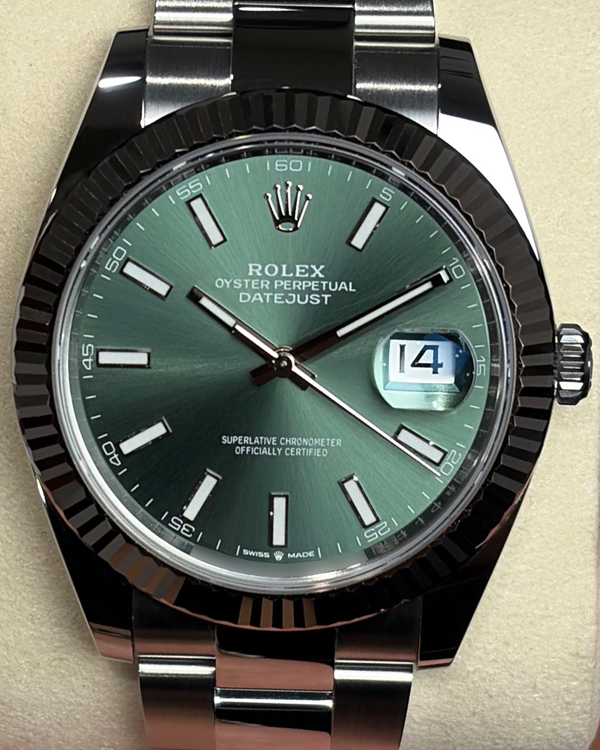 2025 Rolex Datejust 41MM Green Dial Oyster Bracelet (126334)