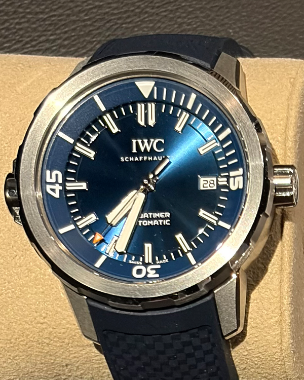 2022 IWC Schaffhausen Aquatimer 42MM Blue Dial Rubber Strap (IW328801)