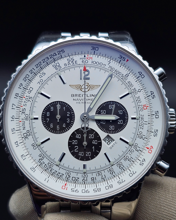 Breitling Navitimer 43MM White Dial Steel Bracelet (A35340)