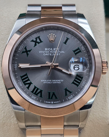 2021 Rolex Datejust "Wimbledon" 41MM Slate Dial Two-Tone Oyster Bracelet (126301)