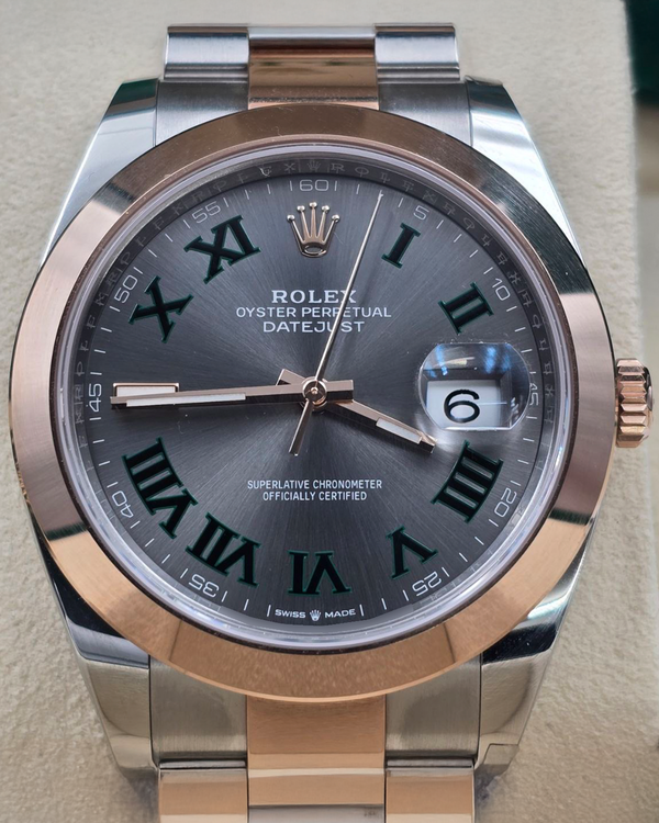 2021 Rolex Datejust "Wimbledon" 41MM Slate Dial Two-Tone Oyster Bracelet (126301)