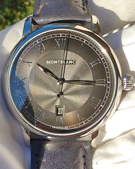 2025 Montblanc Star Legacy 42MM Grey Dial Leather Strap (134359)