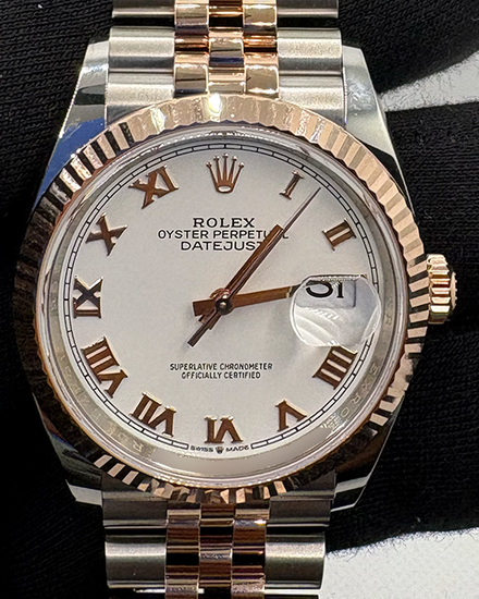 2025 Rolex Datejust 36MM White Dial Two-Tone Jubilee Bracelet (126231)
