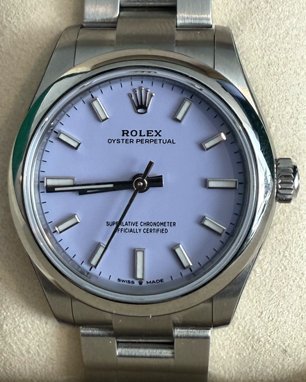 2025 Rolex Oyster Perpetual 31MM Lavender Dial Oyster Bracelet (277200)