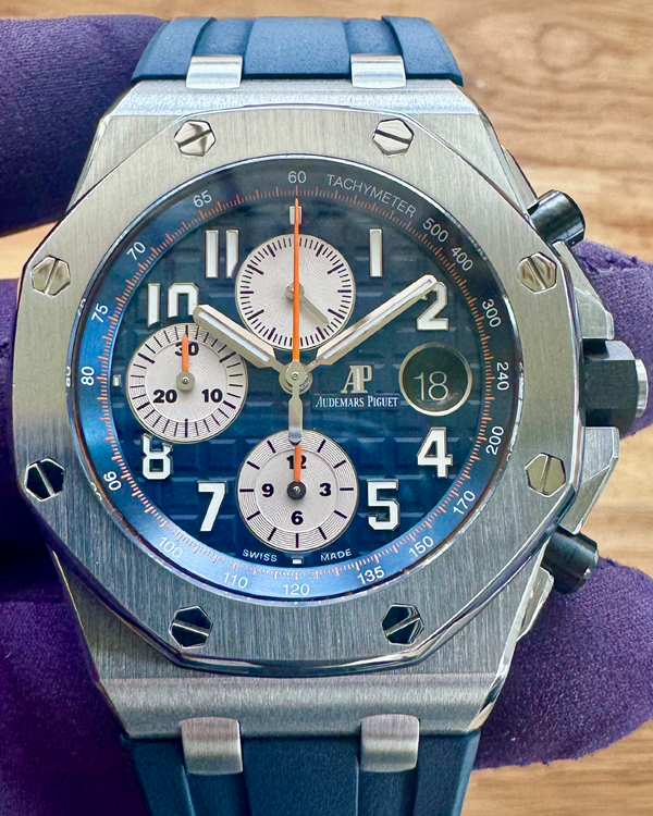 2014 Audemars Piguet Royal Oak Offshore 42MM Blue Dial Rubber Strap (26470ST.OO.A027CA.01)