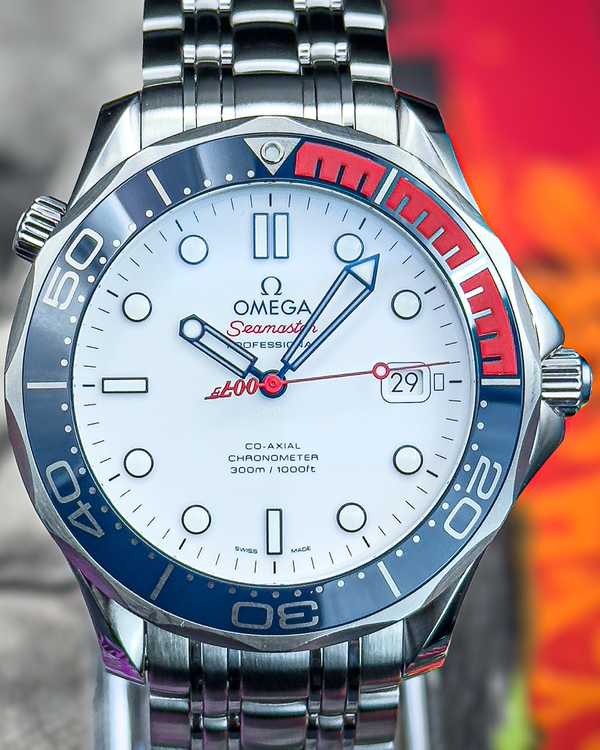 2017 Omega Seamaster Diver 300M "Bond 007 Commander's Watch" L.E. 41MM White Dial Steel Bracelet (212.32.41.20.04.001)