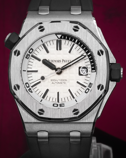 2017 Audemars Piguet Royal Oak Offshore Diver 42MM White Dial Rubber Strap (15710ST.OO.A002CA.02)