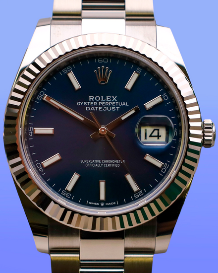 2025 Rolex Datejust 41MM Blue Dial Oyster Bracelet (126334)