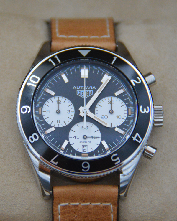 2022 Tag Heuer Autavia 42MM Black Dial Leather Strap (CBE2110.FC8226)